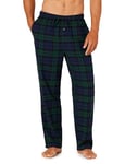 Amazon Essentials Pantalon de Pyjama en Flanelle (Grandes Tailles Disponibles) Homme, Vert Foncé Bleu Marine Blackwatch Plaid, XL