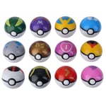 12 st/set 4,8 cm Poke Ball Delicate Samlarobjekt PP Söt Pokeball Leksakspaket med Karaktärsfigur för Barn[GL] Multicolor