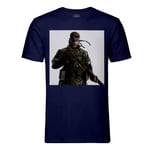 T-Shirt Homme Col Rond Metal Gear Solid Snake Fusil Jeux Video M-16