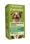 Vetocanis - Shampoing Solide pour Chiens à l'huile Ricin & Tea Tree Bio - Issu d'une Fabrication Artisanale Responsable Française - Shampoing Chien - Equivaut à 2x300ml de Shampoing Liquide - 75 g