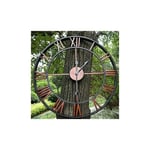 Lablanc - Horloge de Jardin Horloge Murale de Jardin en Plein air Grande Horloge de Jardin en Chiffres Romains Horloge Extérieure en Fer Horloge