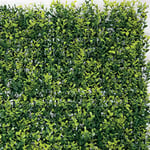 TENAX Divy 3D Panel Buxus 0,50 x 1 m Vert-Jaune, Panneau Modulaire en Feuilles de Buis Artificielles pour Décoration Murale et Jardin Vertical