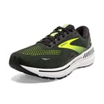 BROOKS Men's Adrenaline Gts 23 Sneaker, Black/Nightlife/Ebony, 7 UK