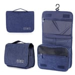 AiQInu Trousse de Toilette, Pliable Grande Trousse de Toilette Voyage pour Hommes et Femmes,Multifonction Imperméable Sac Cosmétique Organisateur de Voyage avec Crochets