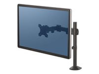 Fellowes Reflex Single Monitor Arm - Monteringssett - Justerbar Arm - For Skjerm - Metall - Svart, Ral 9017 - Skjermstørrelse: Inntil 32" - Skrivebordsmonterbar