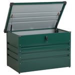 Coffre de Rangement Extérieur 100 x 62 cm 300 Litres en Acier Galvanisé Vert Id