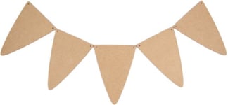 Country Love Crafts Bunting Wooden Craft Blanks, Light Brown