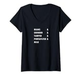 Womens Barista Coffee Espresso Cappuccino Coffee Machine V-Neck T-Shirt