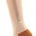 (L/XL)2 Pairs Sports Pressure Stockings Compression Zipper Stockings Long SLS