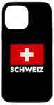 Coque pour iPhone 13 Pro Max Switzerland Flag Schweiz Suisse Swiss White Red