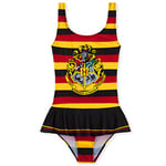 Harry Potter Maillot de Bain Fille 1 pièce Swimsuit Maillots de Bain Fille à Volant Natation Plage Mer Vêtements Enfant Ado Fille Été 7-14 Ans Couleurs Gryffondor Poudlard (Multicolore, 11-12 Ans)