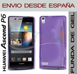 Funda Gel Tpu Morada Pour Huawei Ascend P6 En Espagne Carcasa