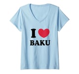 Womens I Love Baku V-Neck T-Shirt