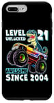 iPhone 7 Plus/8 Plus Level 21 Unlocked T Rex Monster Truck Dinosaur 21st Birthday Case