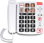 SWISSVOICE Xtra 1110 - Big Button Phone for Elderly - Phones for Hard of Hearing