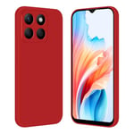 Tveinan Phone Case for Honor X6b Case, Ultra Slim Thin Soft Silicone Cover for Honor X6b 4G, Flexible TPU Shell Shockproof Case for Honor X6b, Red