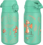 Ion8 Leak Proof Kids Water Bottle, Stainless Steel, Dragons, 400Ml, I8ss400ptdrag