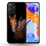 Coque pour Xiaomi Redmi Note 11 Pro / 11 Pro 5G Animal Cheval Marron