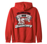 15th Wedding Anniversary Celebrating 15 Years Matching Gift Zip Hoodie