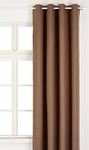 LINDER 0552/55/375FR Rideau Occultant Oxford Marron Oeillets 140 x 240 cm