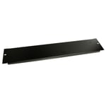 StarTech 2U Blanking Panel - Steel Rack Mount Filler Panel - for 19in Server Rack Enclosure or Cabinet - Black Rack Panel (BLANKB2) - tomt panel - 2U