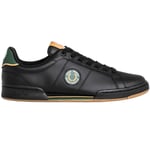 Fred Perry Mens B9262 102 Black Trainers Leather - Size UK 5