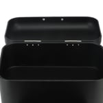 (Black) 2 Layer Metal Bread Boxes Bread Box Storage Bin Kitchen Countertop