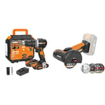 WORX - PACK PETITS PRIX BRICO - Perceuse visseuse brushless + mini meuleuse sans fil 20V (WX102 + WX801.9)