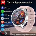 2024 Uutta Huawei Outdoor Sports Smart Watch Miesten Amoled-Näyttö Nfc Gps-Kompassi Syke Vesitiivis Bluetooth Call Smartwatch_Silver pink_1.85 HD Large Screen