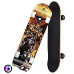 MBZL Skateboard complet Pro Complete Skateboard 31 x 8" Skateboard Cruiser Brett for Garçon/Fille / Adolescent / Adulte Tricks Skateboard pour débutant Jaune