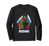 Cathedral Bear Matryoshka Babushka Vodka Russian Flag Russia Long Sleeve T-Shirt