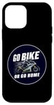 Coque pour iPhone 12 mini Faites du vélo ou rentrez chez vous, garage de course de moto