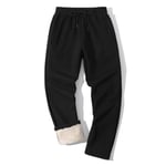 XiuLi Pantalon en Laine Chaud Hommes décontracté vêtements de Sport en Vrac survêtement Pantalons de survêtement Pantalons de survêtement Hommes Jogger Grande Taille (Color : Black, Size : L)