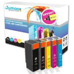 Lot de 5 cartouches jet d'encre type Jumao compatibles pour Canon PIXMA MG5250 +Fluo offert