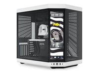 Hyte Y70 Touch - Mid Tower - Utökad Atx - Genomskinlig Sidopanel (Glas) - Ingen Strömförsörjning (Atx) - Panda - Usb/Ljud