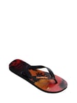 Havaianas Homme Hype Tongues, Black/Black/Begonia Orange, 41/42