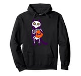 mexican halloween cat skeleton pumpkin purple skull gothic Pullover Hoodie