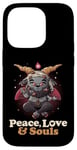 Coque pour iPhone 14 Pro Paix Love Souls Démon Chèvre Pentagramme Satanique Mignon Baphomet