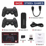 Console de jeu vidéo X2 Plus - Jeux rétro pour PSP, PS1 - 1080P - Double manette sans fil - 2.4G - 64G