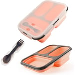 Vikbar Bento Box - Hopfällbar Silikon Lunch Leakproof Be,ZQKLA