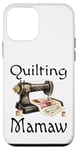 Coque pour iPhone 12 mini Patchwork vintage avec machine à coudre Mamaw Queen