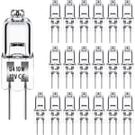 G4 halogenlampor 10W 12V - Varmvitt - 20-pack 10W 10W 10W 10W 20pcs