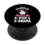 Je suis une fille simple, j'aime la K-pop et la K-drama K-pop girl PopSockets PopGrip Adhésif