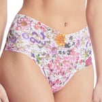 Hanky Panky Trosor Signature Lace Print Retro Thong Vit m Blommor nylon One Size Dam