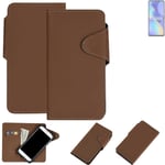 Protective cover for Tecno Spark 10 Pro flip case faux leather brown mobile phon