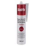 Bygg- & sanitetssilikon vit 300 ml stabile