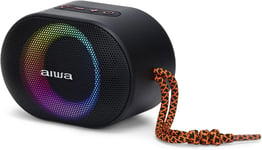 Bst-330Bk - Enceinte Tws Bluetooth Compacte, Durable Et Puissante Avec Technologie Hyperbass (10 W De Puissance), Éclairage Rvb, Lecteur De Cartes Résistant À L'Eau. Couleur Noir Et Orange [Q253]