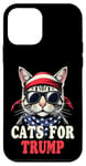 Coque pour iPhone 12 mini Cats For Trump Funny Pets For Trump Drapeau USA