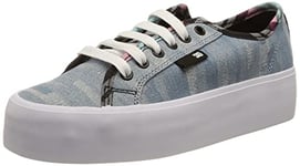 DC Shoes Femme Manuel (français Non Garanti) Basket, Bleu Jeans foncé, 36 EU