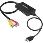 RCA till HDMI-omvandlare, komposit till HDMI-adapter stöd 1080p Pal/ntsc A Fiis null null none